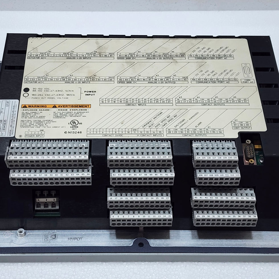 Woodward 505E Digital Governor 9907-166 Rev. Y Steam Turbine Control 125V AC/DC Woodward 505 Turbine Control
