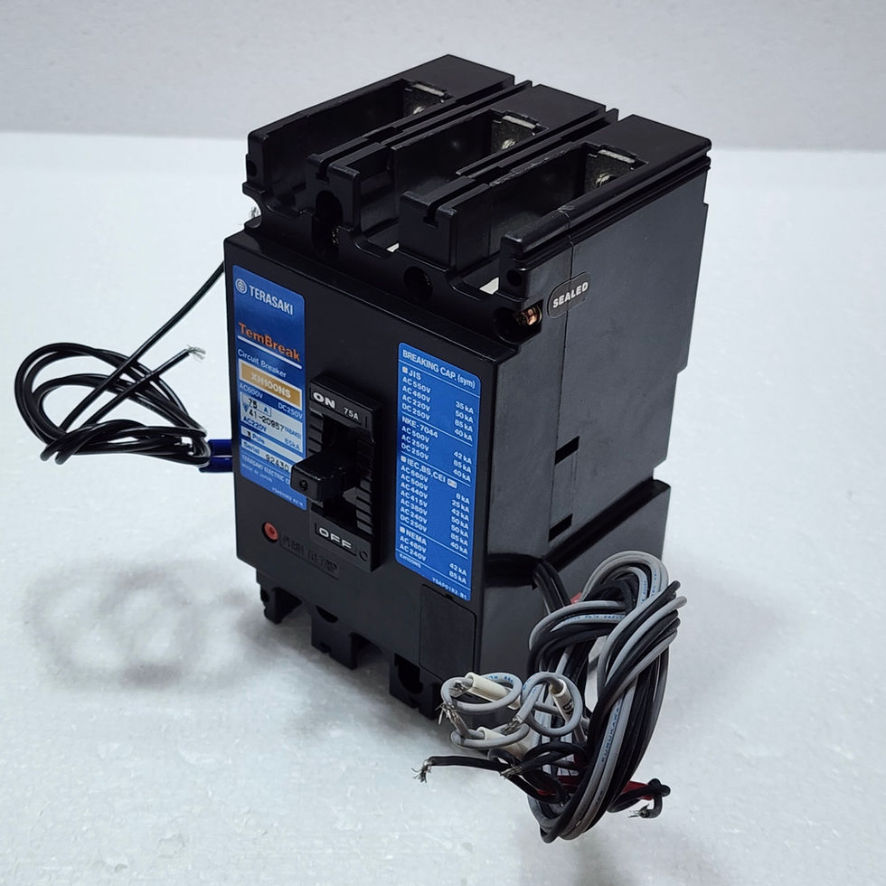 Terasaki Electric XH100NS 75A 3P FC TemBreak Circuit Breaker + AUX/AL Switch 1c, Shunt Trip 200-480V 50/60Hz