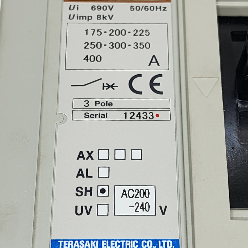 Terasaki Tembreak 2 H400-NE 350A 3P Circuit Breaker MCCB 125kA 400VAC