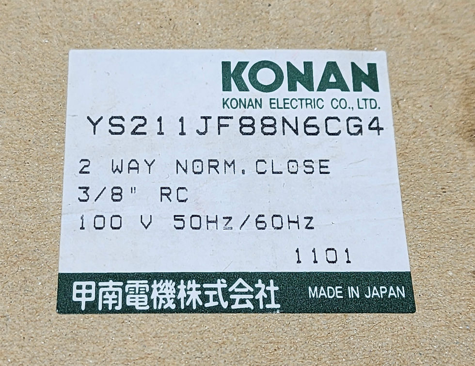 Konan Electric YS211JF88N6CG4 Solenoid Valve Rc3/8 100V YS211 MAGFLOW series 2-way NC Normally Closed
