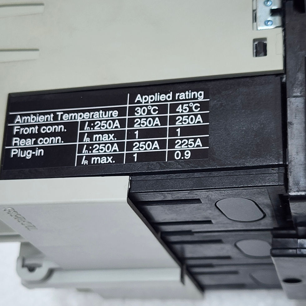 H250-NJ Terasaki Tembreak 2 250A 3-Pole MCCB with front connection, available at Versatile Marine.