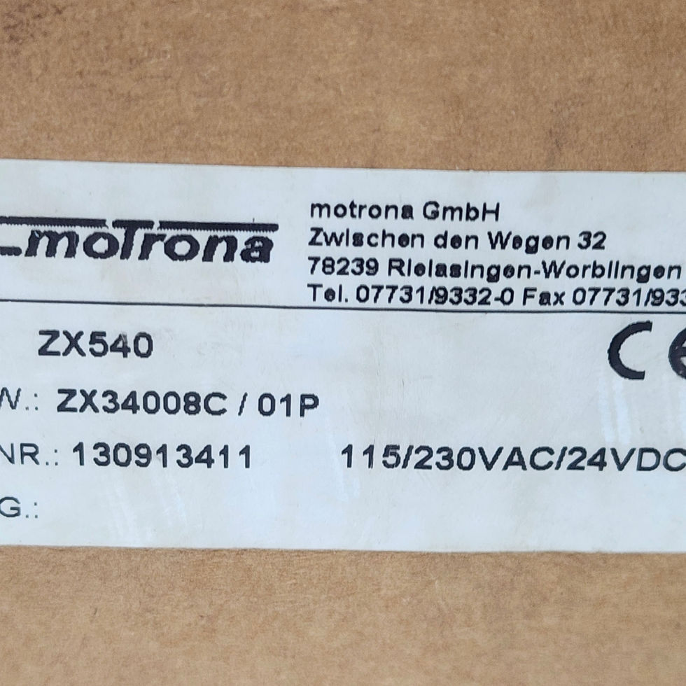 Versatile Marine Motrona ZX540 Multi Function Counter, Product Label.