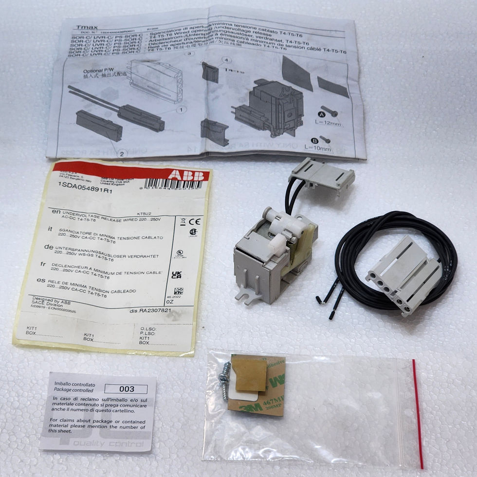 ABB KT5U2 UVR-C Undervoltage Release, 220-250V AC/DC, ideal for circuit breakers, available at Versatile Marine.