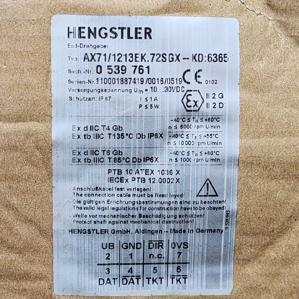 Hengstler 0539761 AX71/1213EK.72SGX-K0:6365 Ex Absolute Encoder 0 539 761 10-30Vdc AX711213EK72SGXK06365