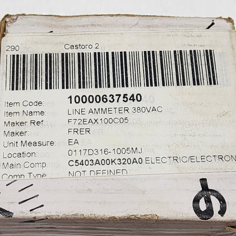 Versatile Marine FRER F72EAX100C05 Ammeter 100/5A, 72x72 mm, with clear 90° scale for accurate readings.