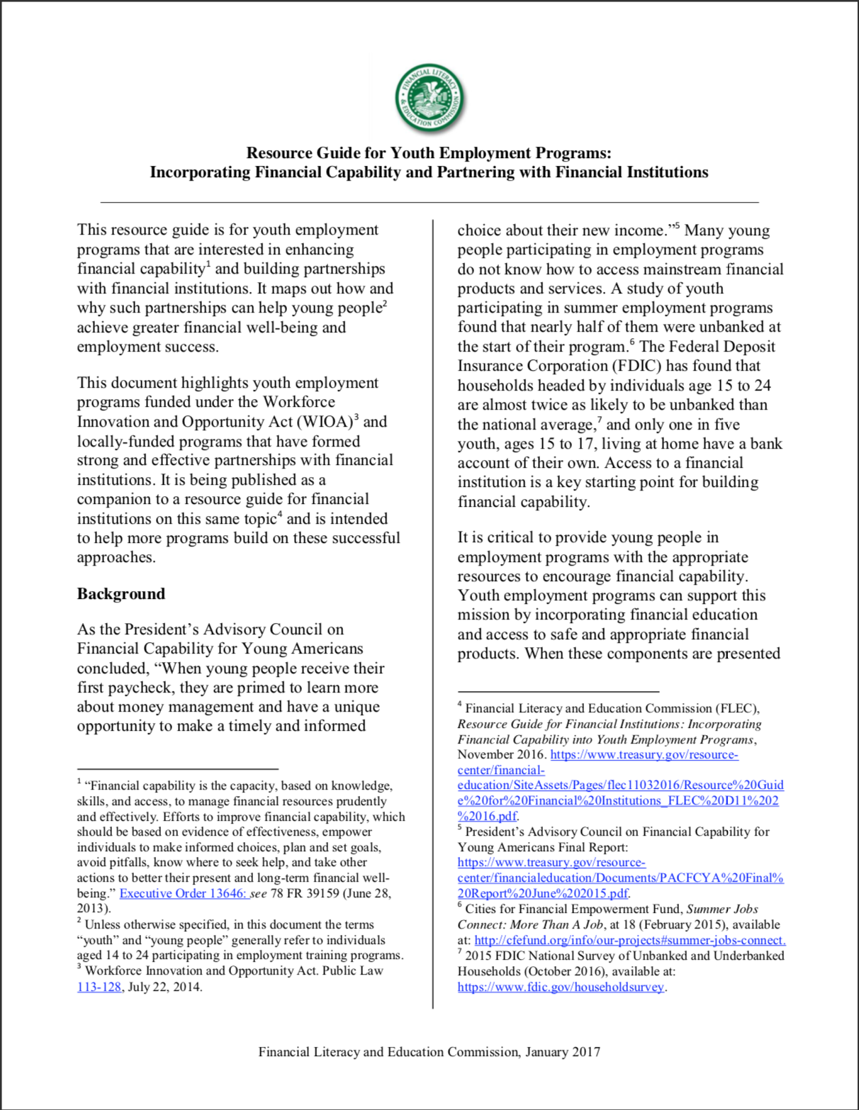 Resource Guide for Youth Employment