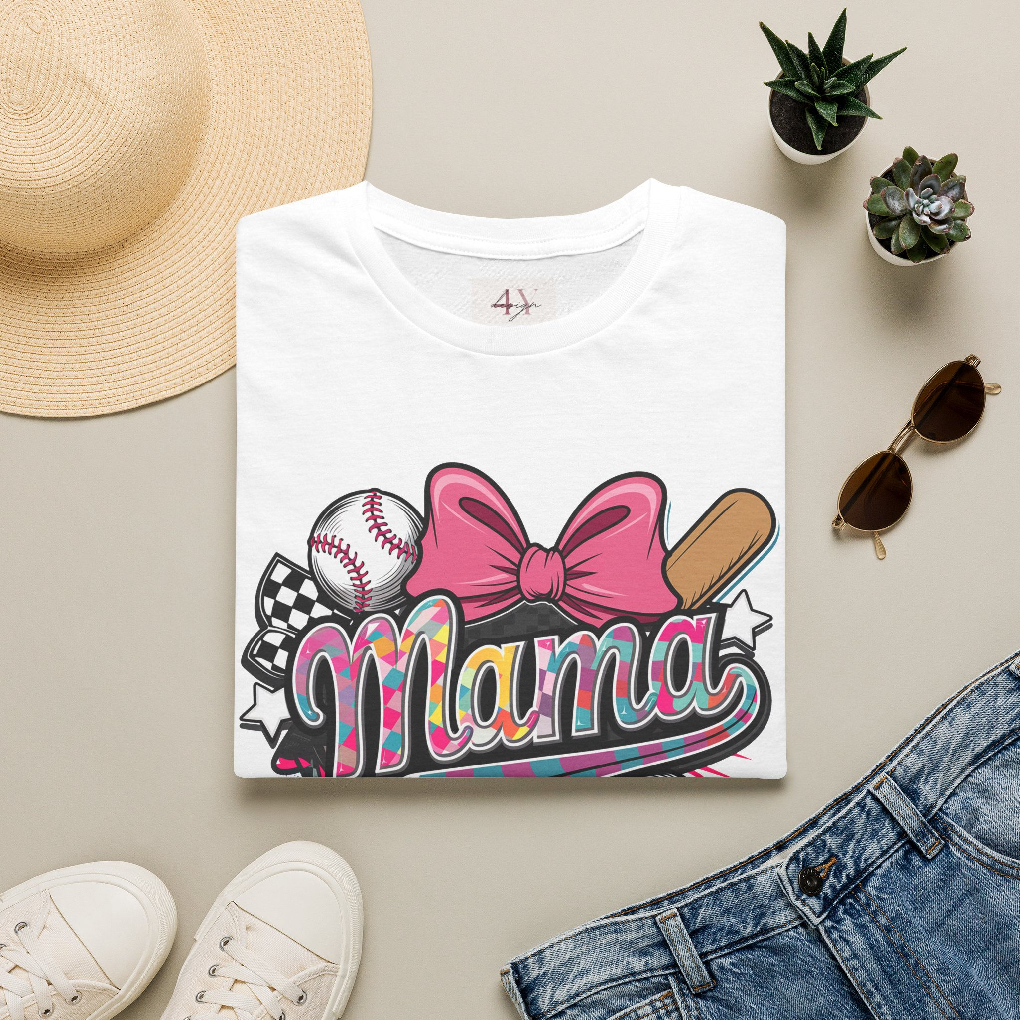 Mama Baseball T-Shirt – Cute Baseball Mom Graphic Tee