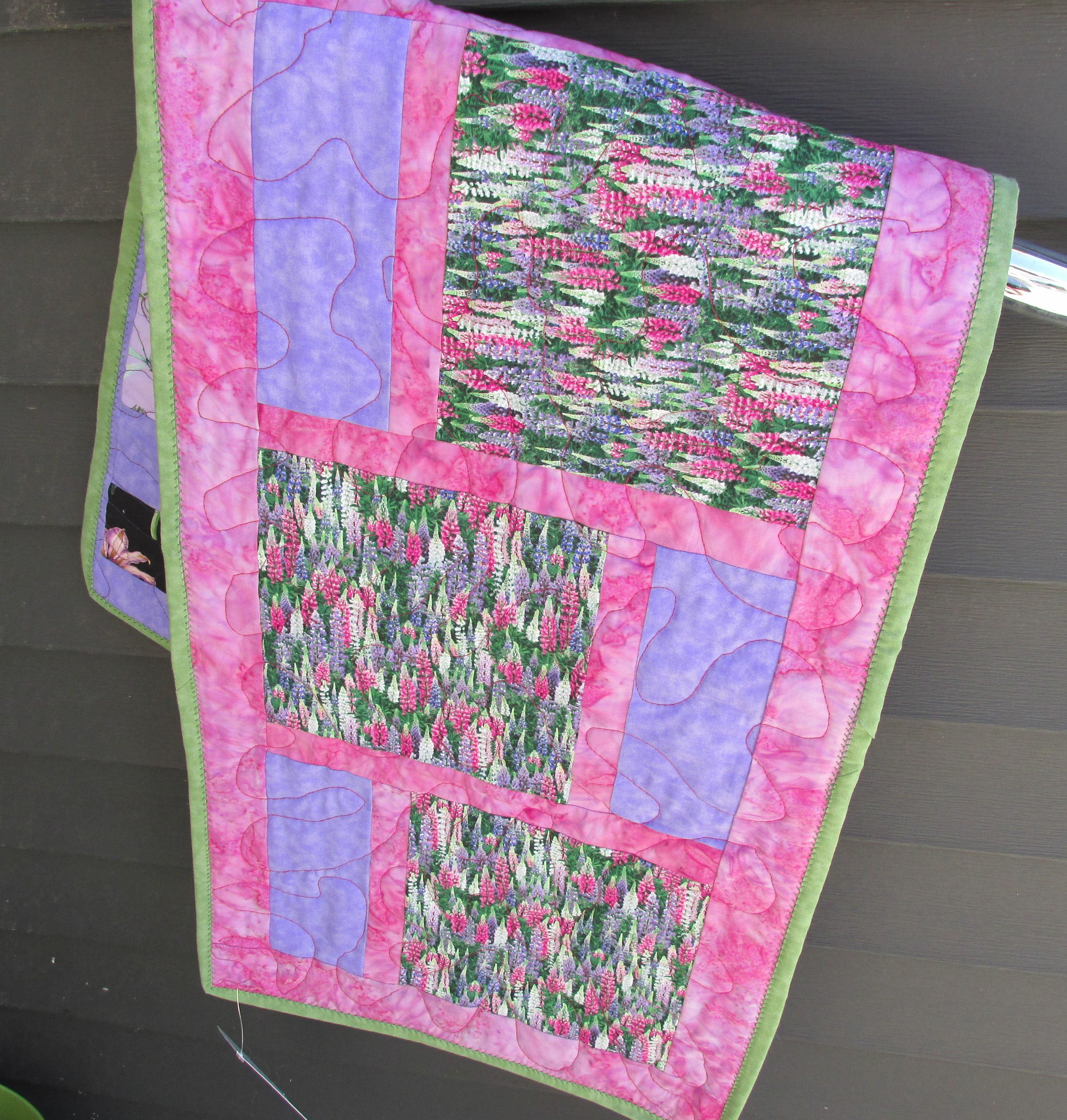 Lupine / Flowers reversible table runner