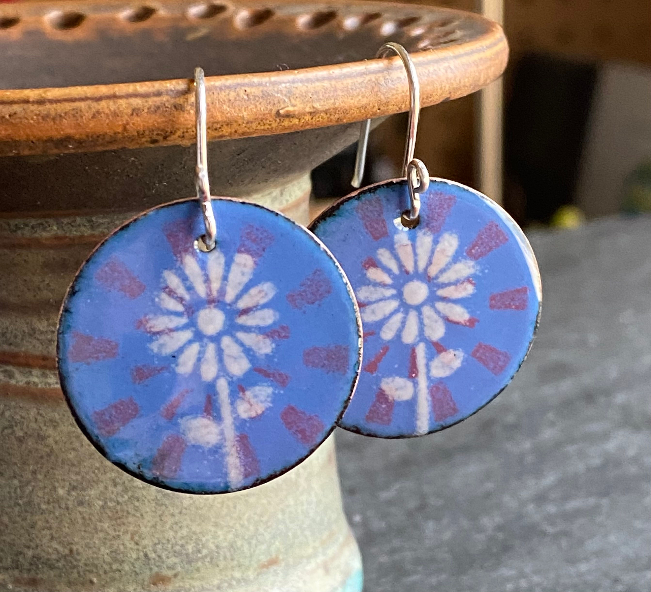 Enameled copper Earrings