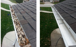 clogged gutters with leaves