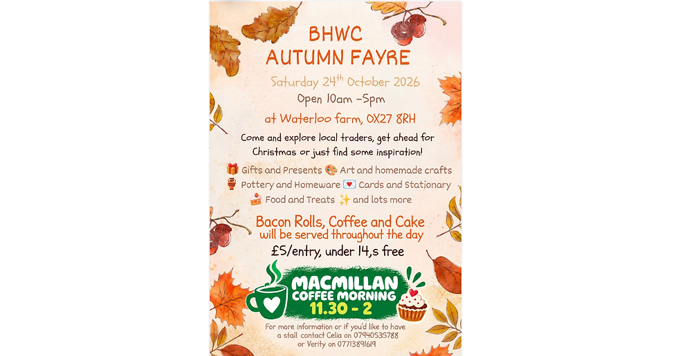 BHWC Autumn Fayre