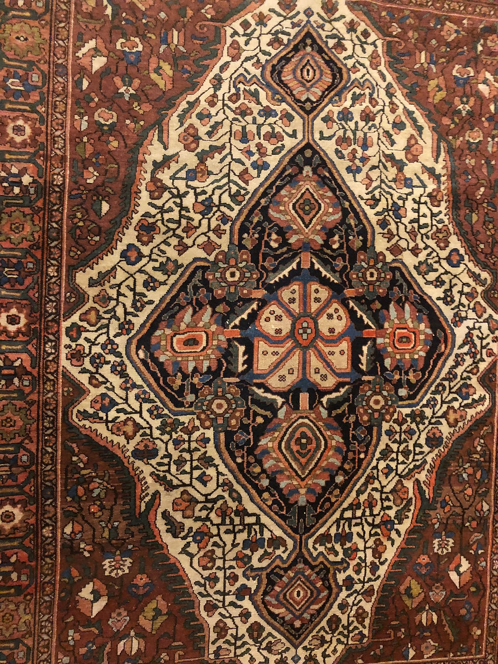 Thumbnail: Antique Persian Sarough Farahan, Stunning Muted Colors