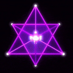 expanding lights with sacred geometry star