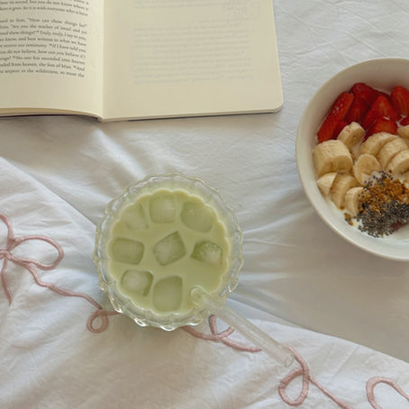 My homemade simple iced matcha