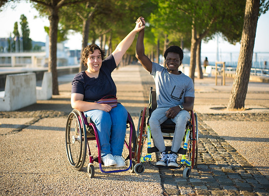 portrait-biracial-family-romantic-date-park-african-american-man-caucasian-woman-wheelchai