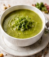 SPRING PEA SHOOT SOUP