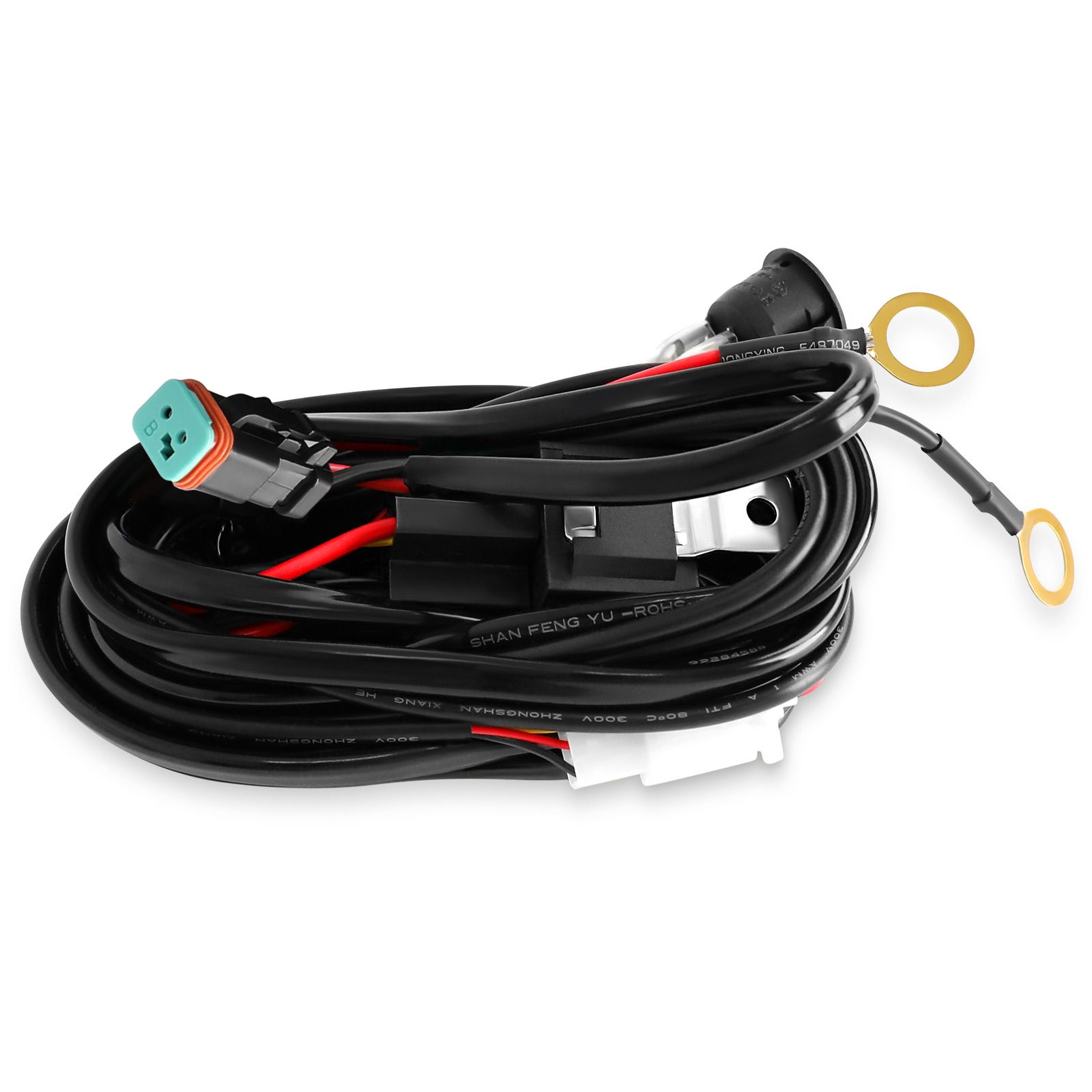 Single Output LED Light Bar Wiring Kit - 200W | 14 AWG | 10ft
