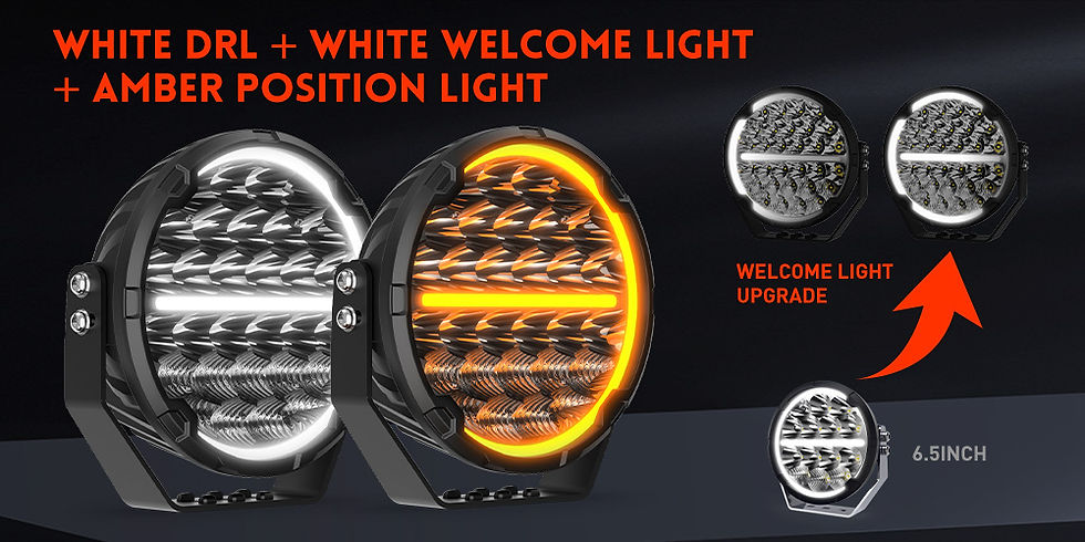 Thumbnail: Viper Pro FZ-9, 300 Watt, 9 Inch, Osram P8, Combo Beam, Amber White DRL, Pair