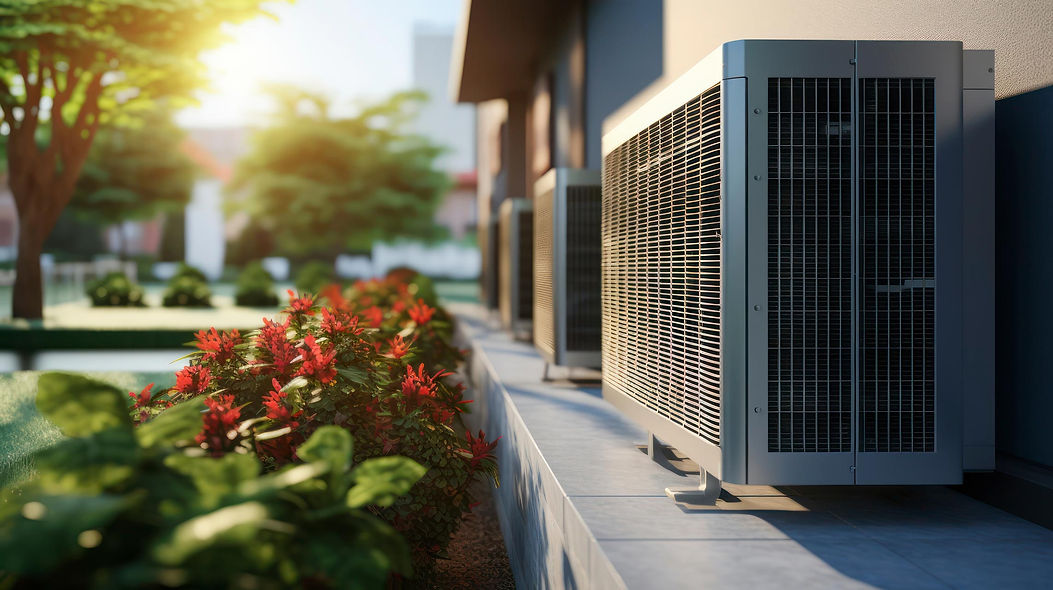 An-exterior-of-a-building-with-multiple-AC-units-and-flowers.jpg