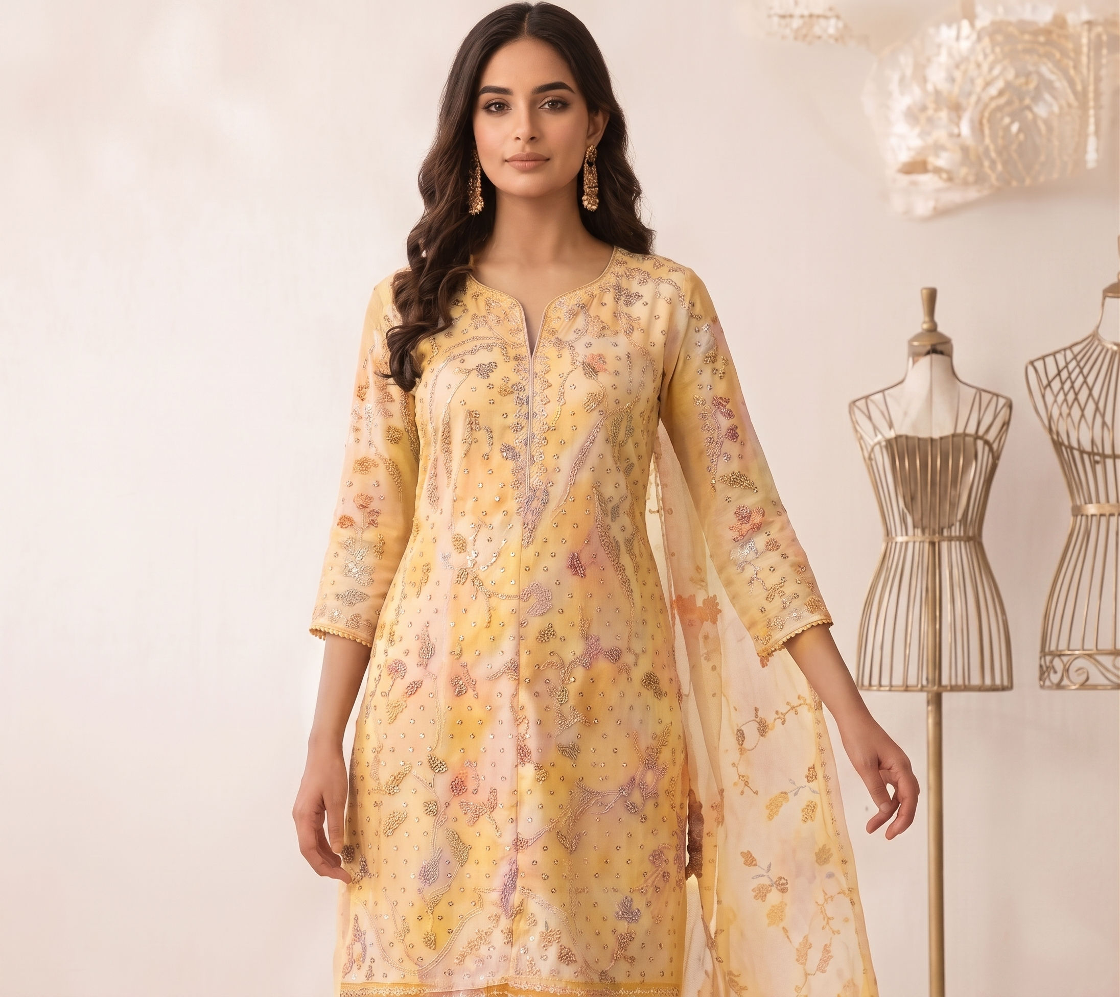 Chanderi Silk Kurta Set