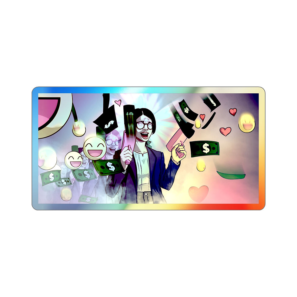 Thumbnail: Manifesting Abundance and Alignment - Holographic Die-Cut Sticker