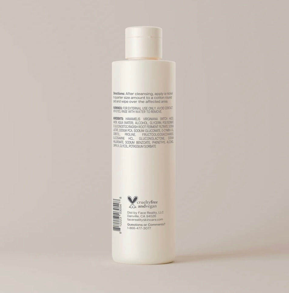Face Reality Moisture Balance Toner packaging back