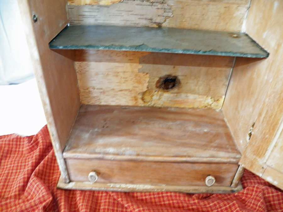 Thumbnail: Antique Leaded Glass Medicine Cabinet