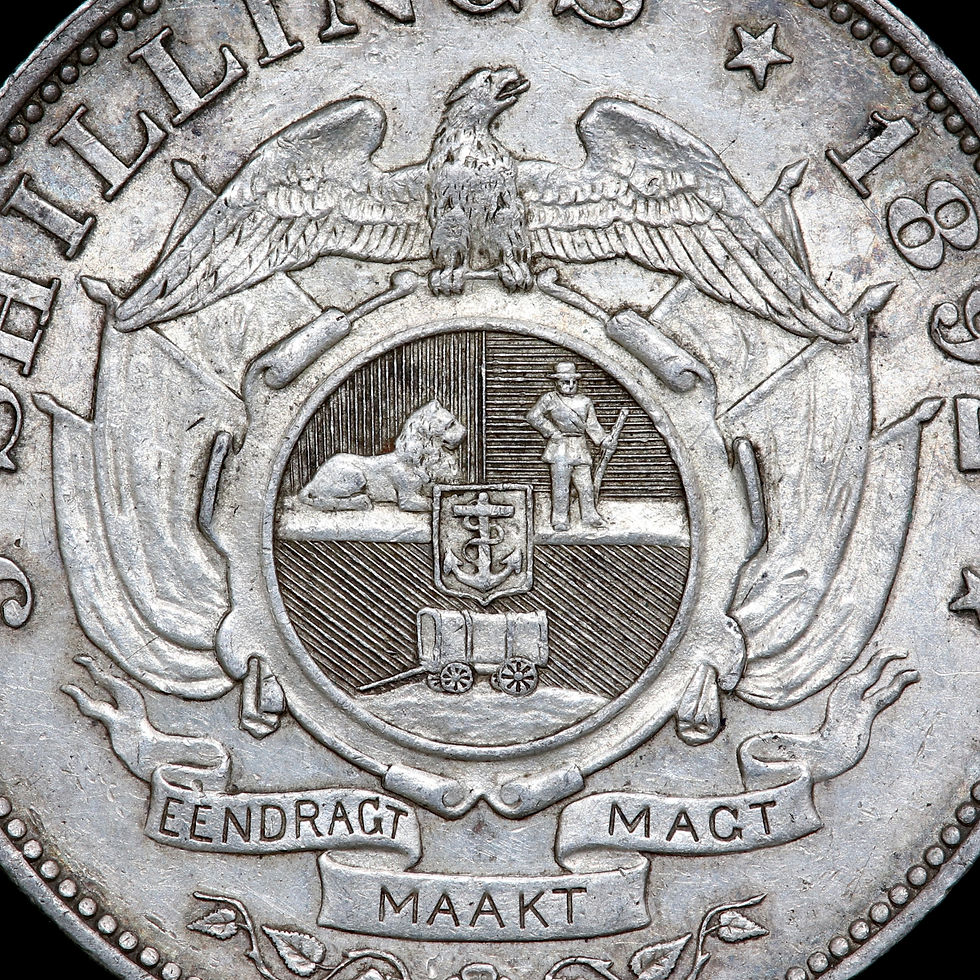 Thumbnail: South Africa. Paul Kruger. 5 Shillings, 1892. Single Shaft. 38.8mm. Scarce. 