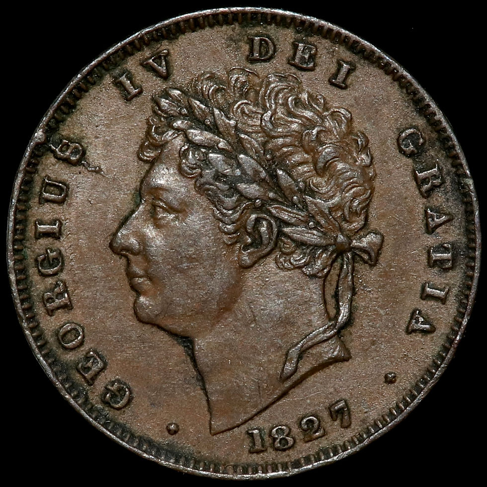 George IV, 1820-30. Third Farthing, 1827. For Use In Malta.