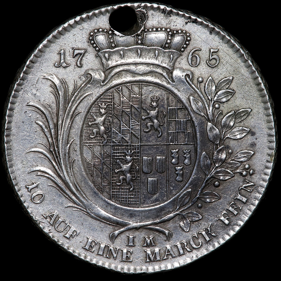 Thumbnail: German States, Palatinate-Birkenfeld-Zweibrücken. Thaler, 1765. Scarce.