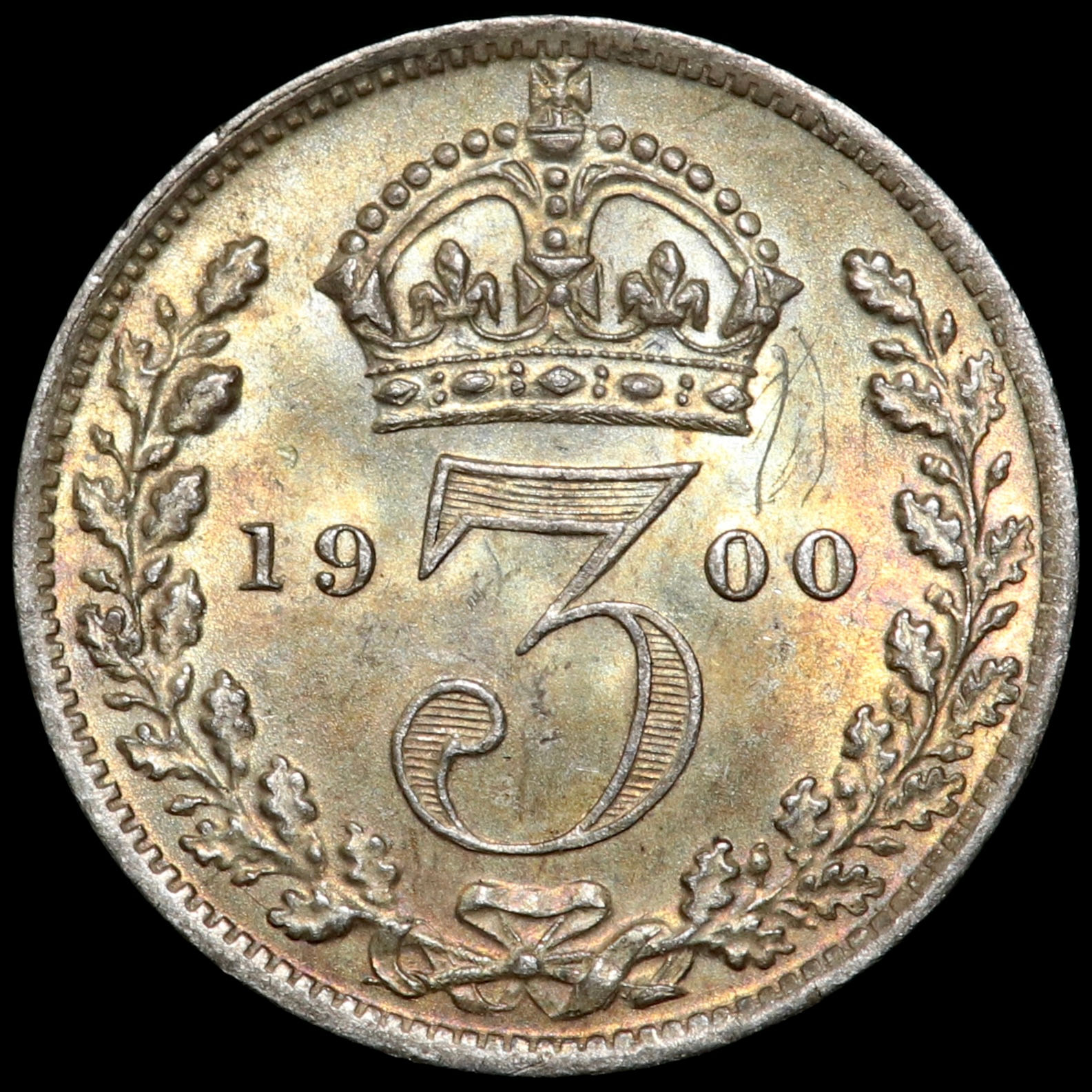 Victoria, 1837-1901. Threepence 3d, 1900.