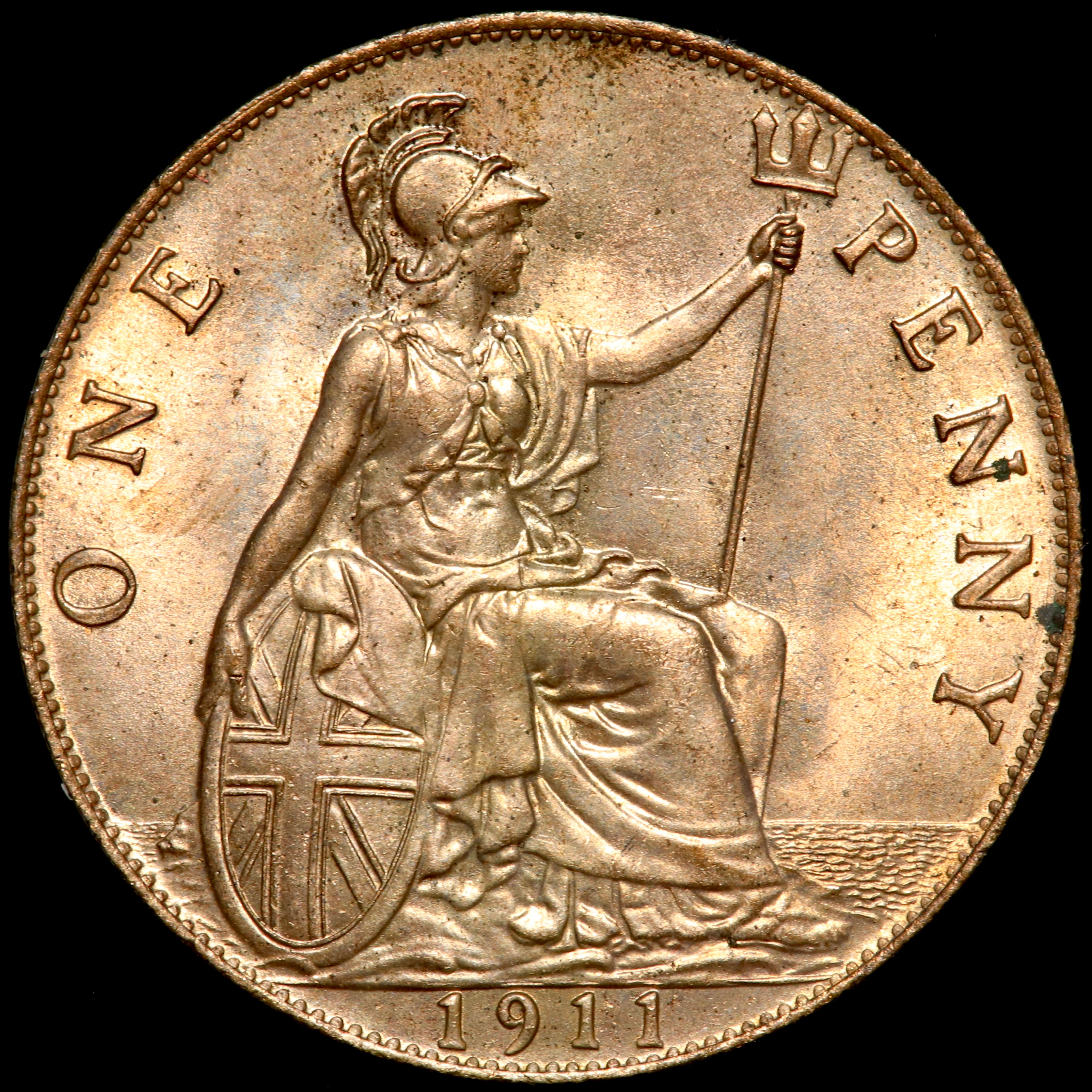 George V, 1910-36. Penny, 1911. Choice.
