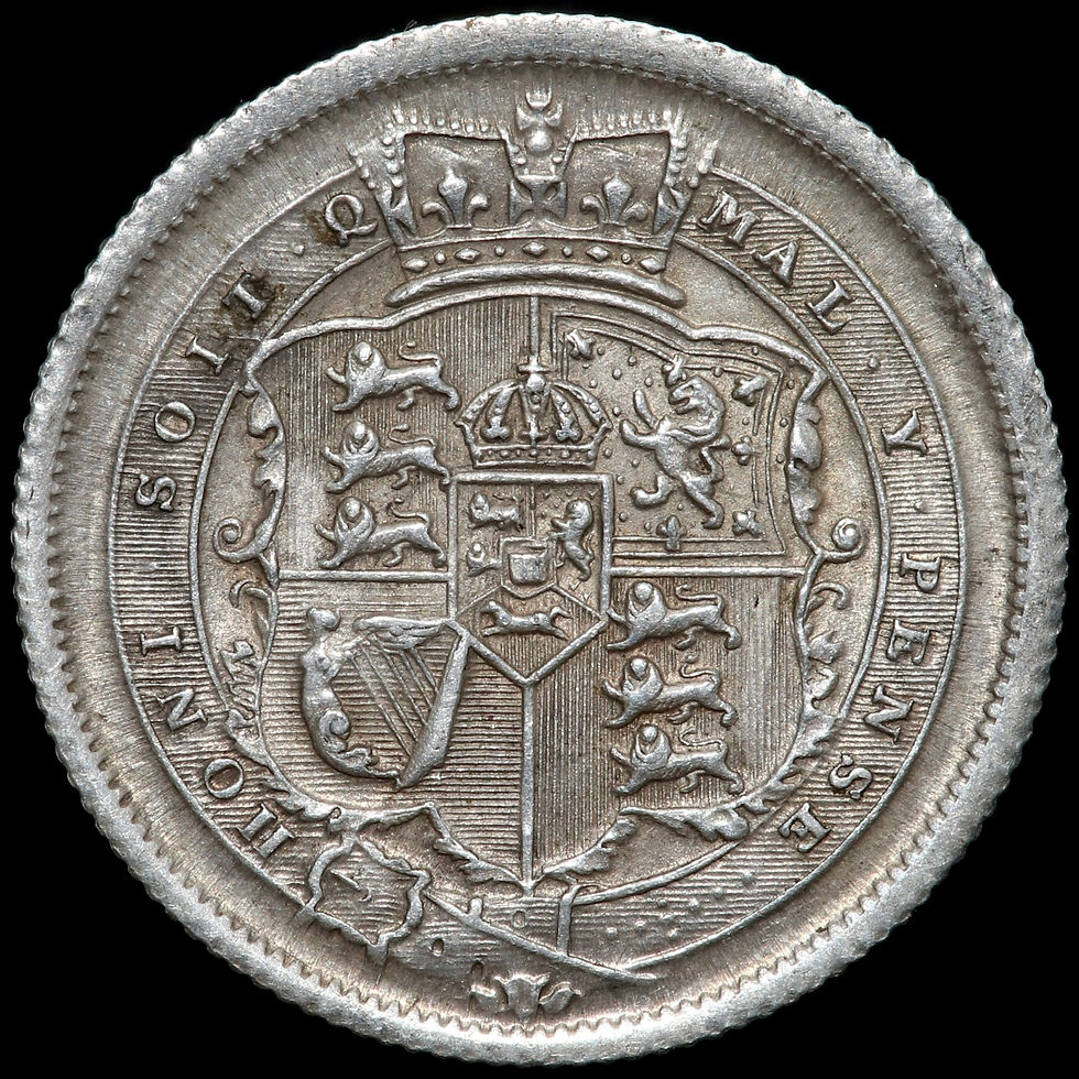 Thumbnail: George III, 1760-1820. Shilling, 1817. Unbarred H In Honi. 