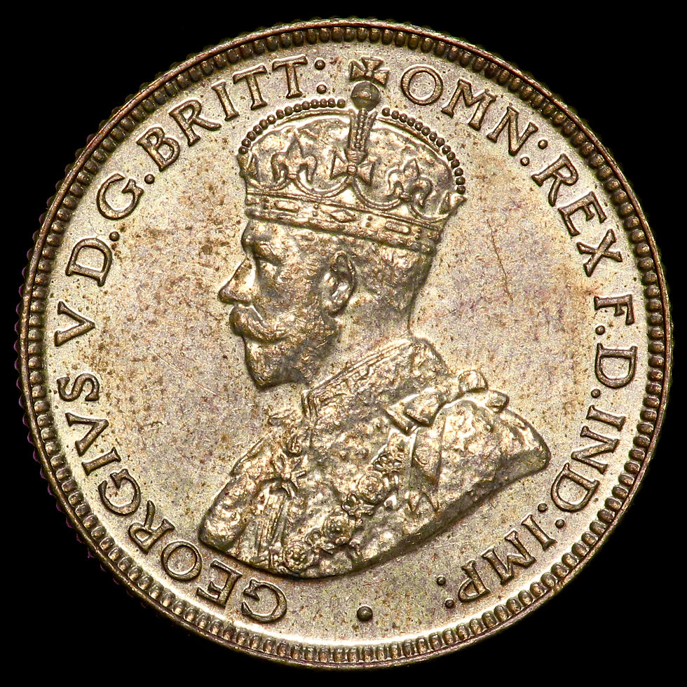 Thumbnail: British West Africa. George V, 1910-36. Specimen Brass Sixpence, 1936 KN. 