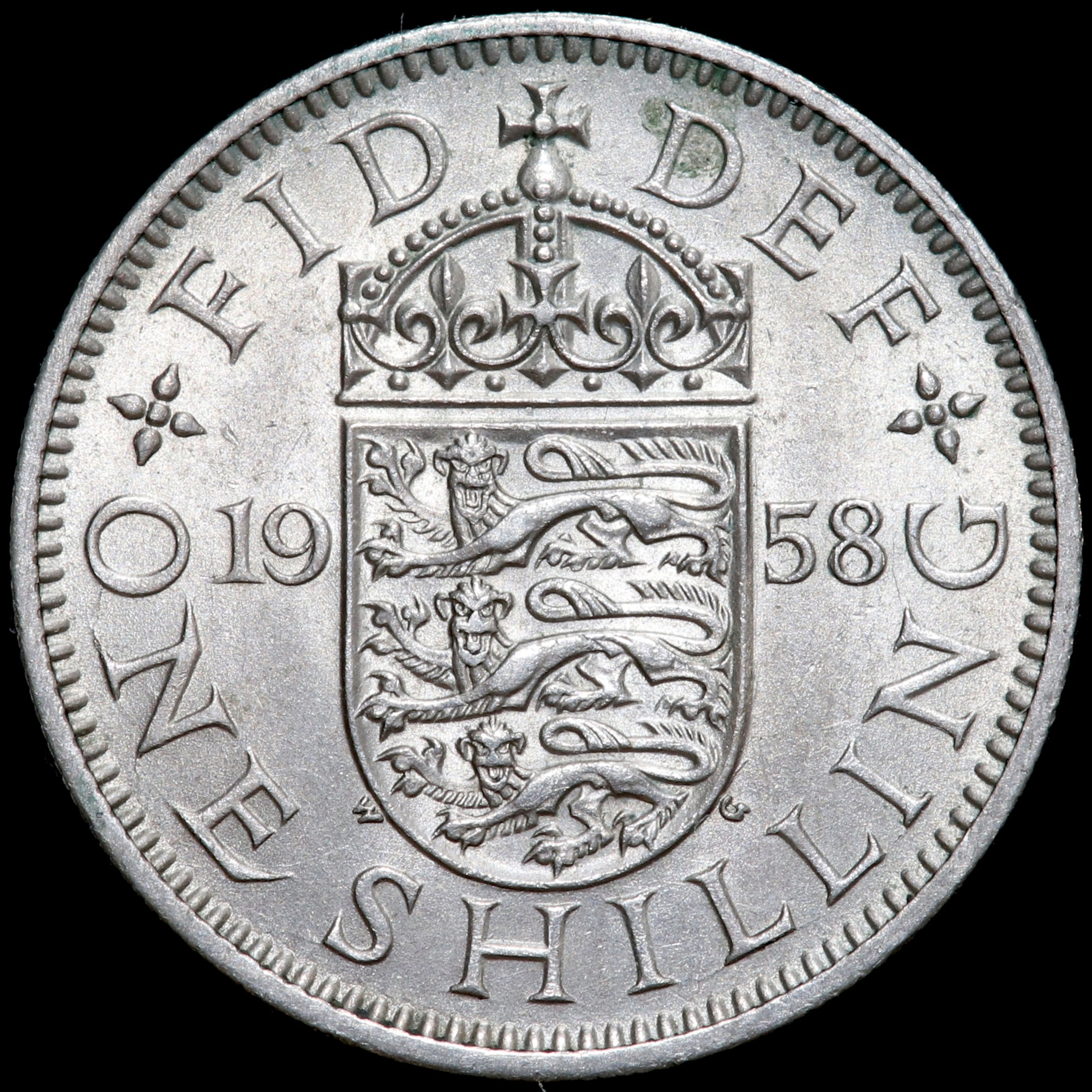 Elizabeth II, 1952-2022. Shilling, 1958.
