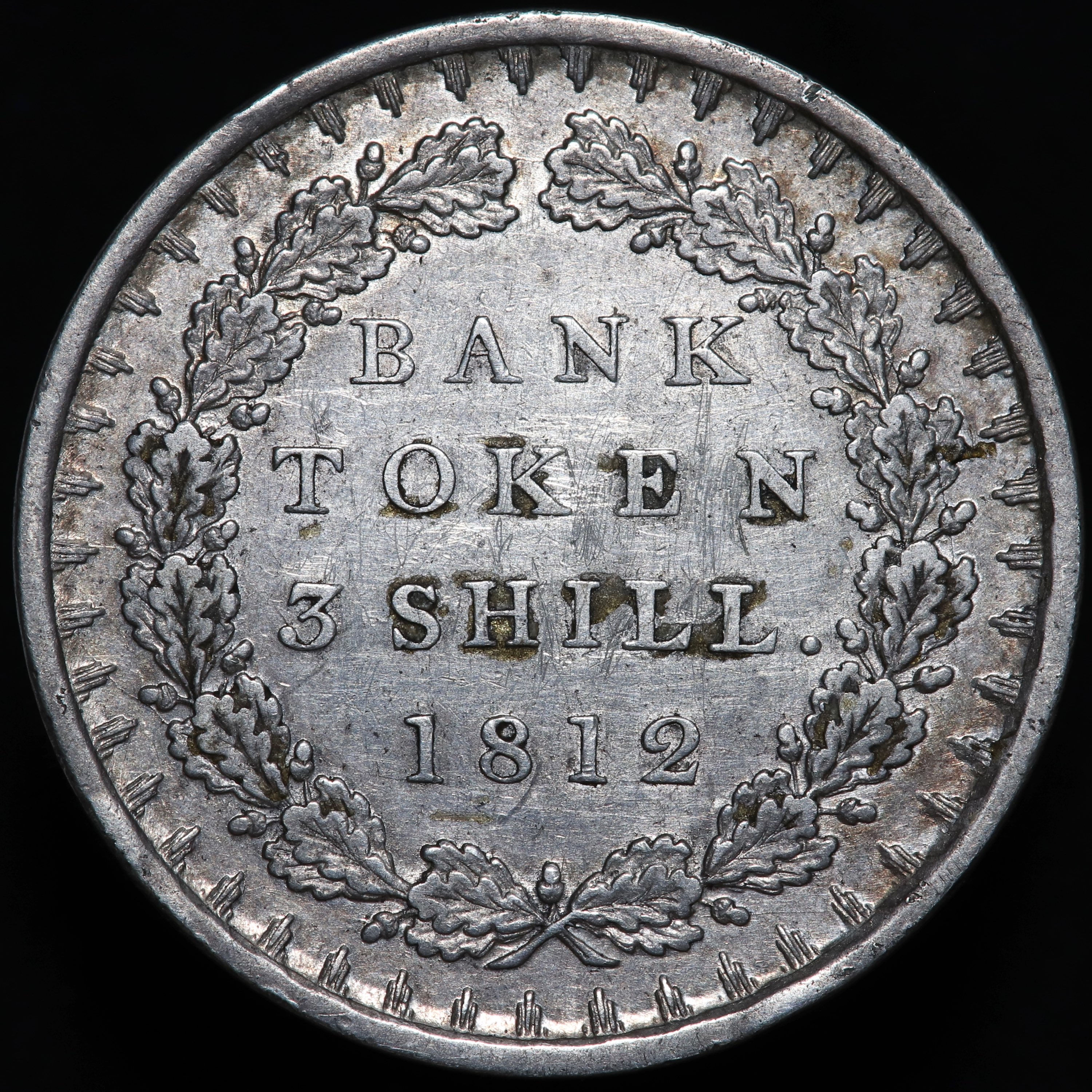 George III, 1760-1820. Three Shilling Bank Token, 1812.