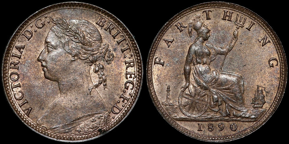 Thumbnail: Victoria, 1837-1901. Farthing, 1890.