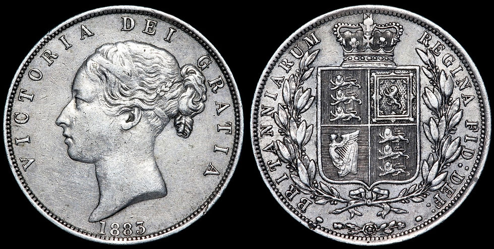 Thumbnail: Victoria, 1837-1901. Halfcrown, 1883. Type A5.