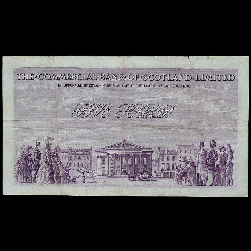 Thumbnail: The Commercial Bank Of Scotland. £5 Banknote, 1953.