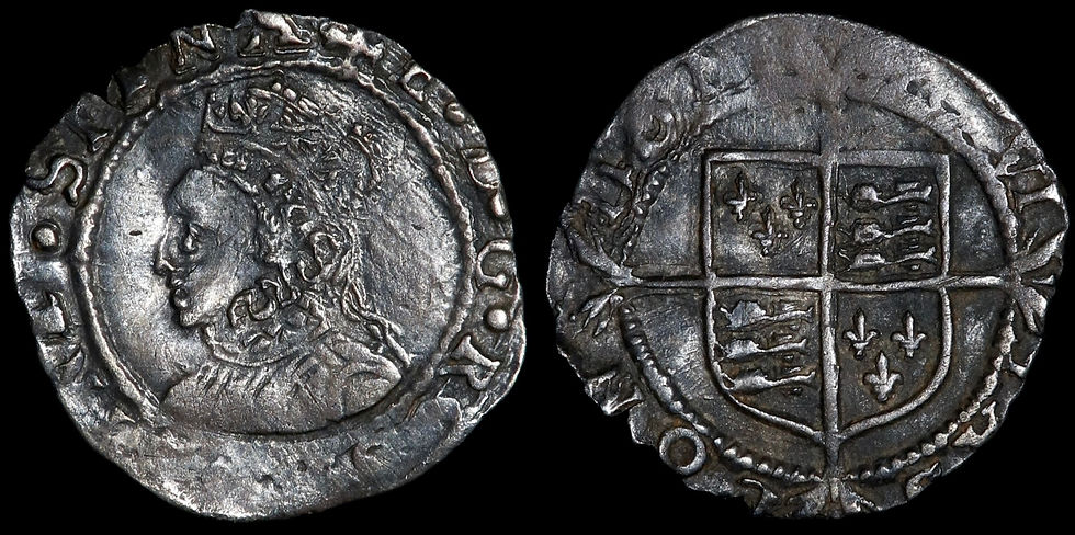 Thumbnail: Elizabeth I, 1558-1603. Penny, mm. Martlet, 1560-61. 2nd Issue.