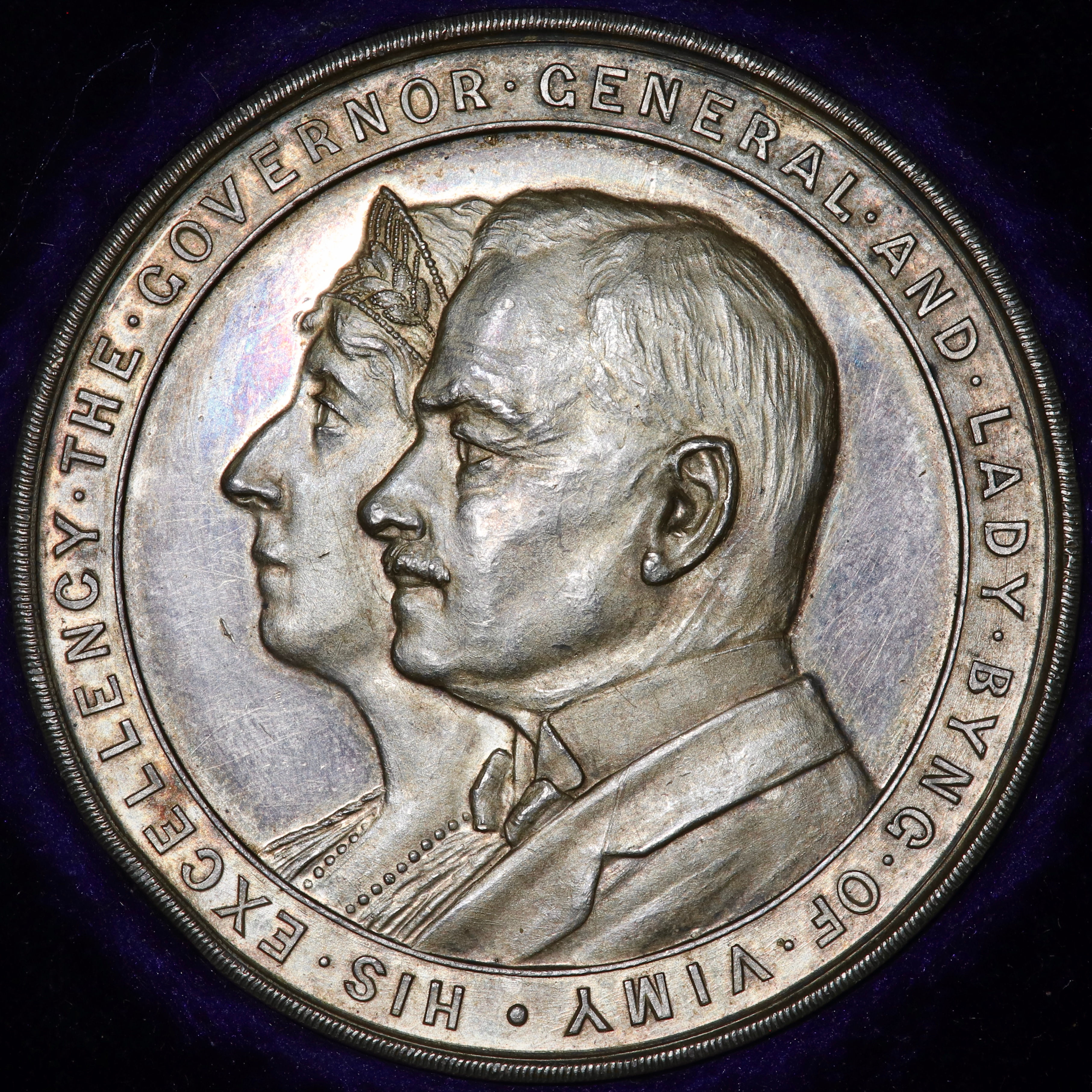 Canada. Hallmarked Silver Medal. Governor General, Lady Byng Of Vimy, 1921-26.