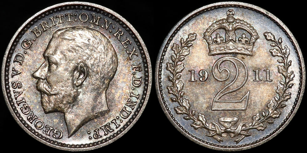 Thumbnail: George V, 1910-36. Proof Maundy Twopence 2d, 1911.