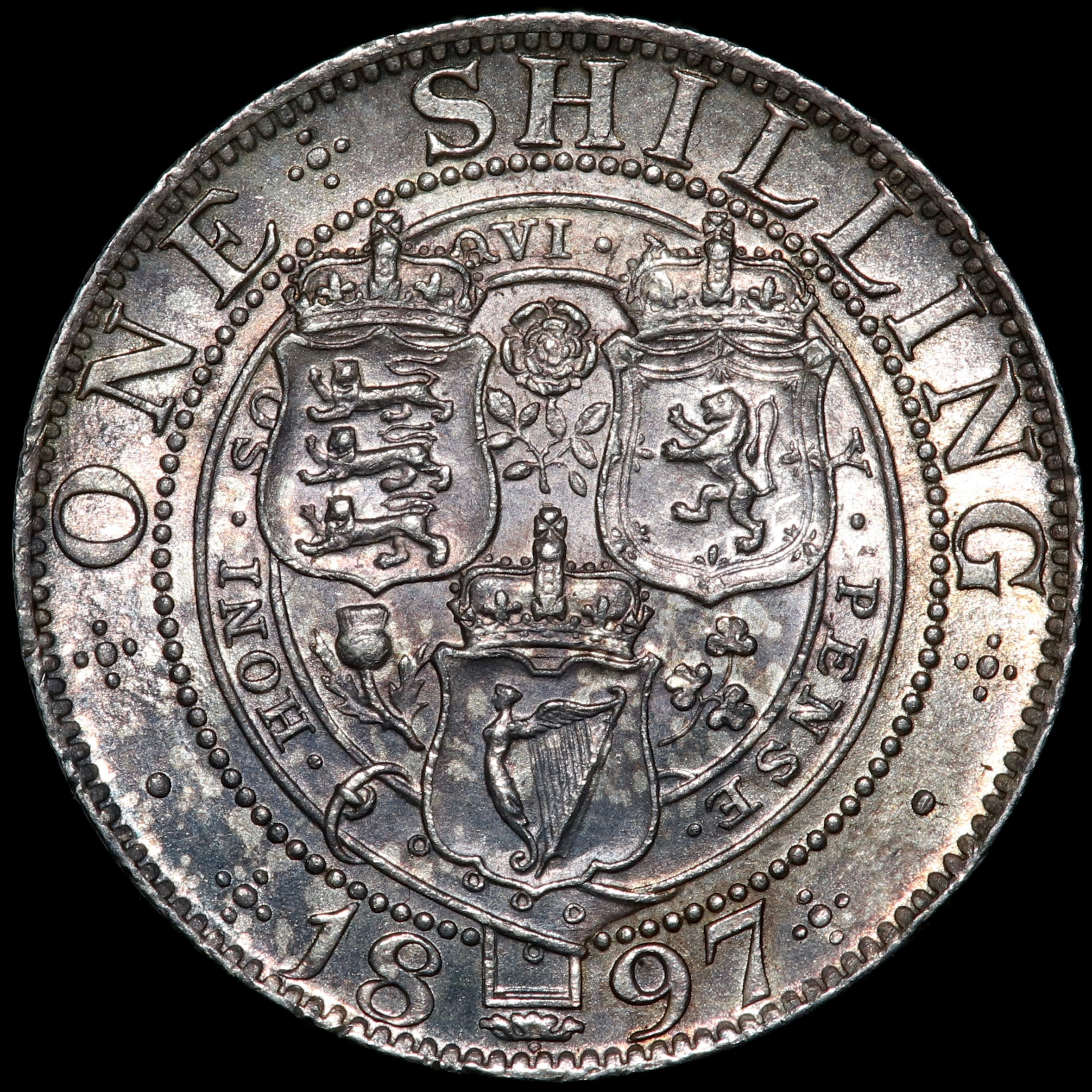 Victoria, 1837-1901. Shilling, 1897. Larger Rose On Reverse.