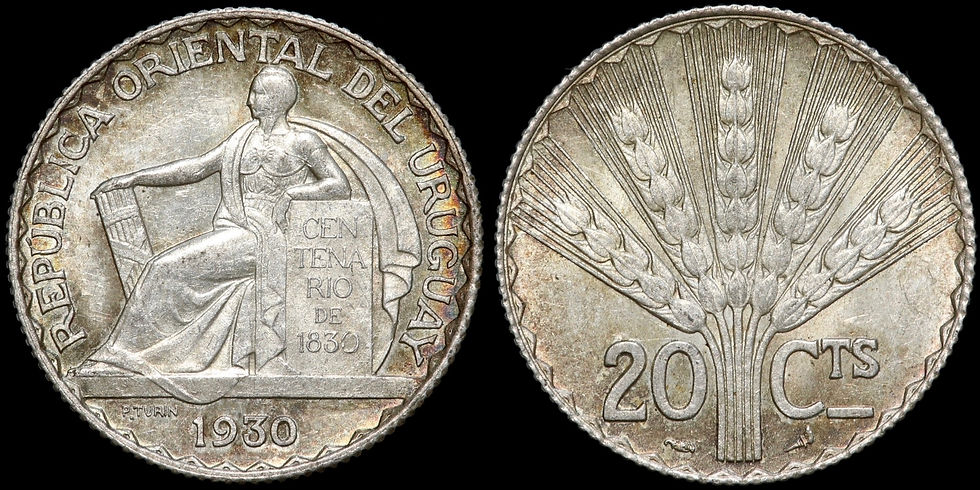Thumbnail: Uruguay. 20 Centesimos, 1930.