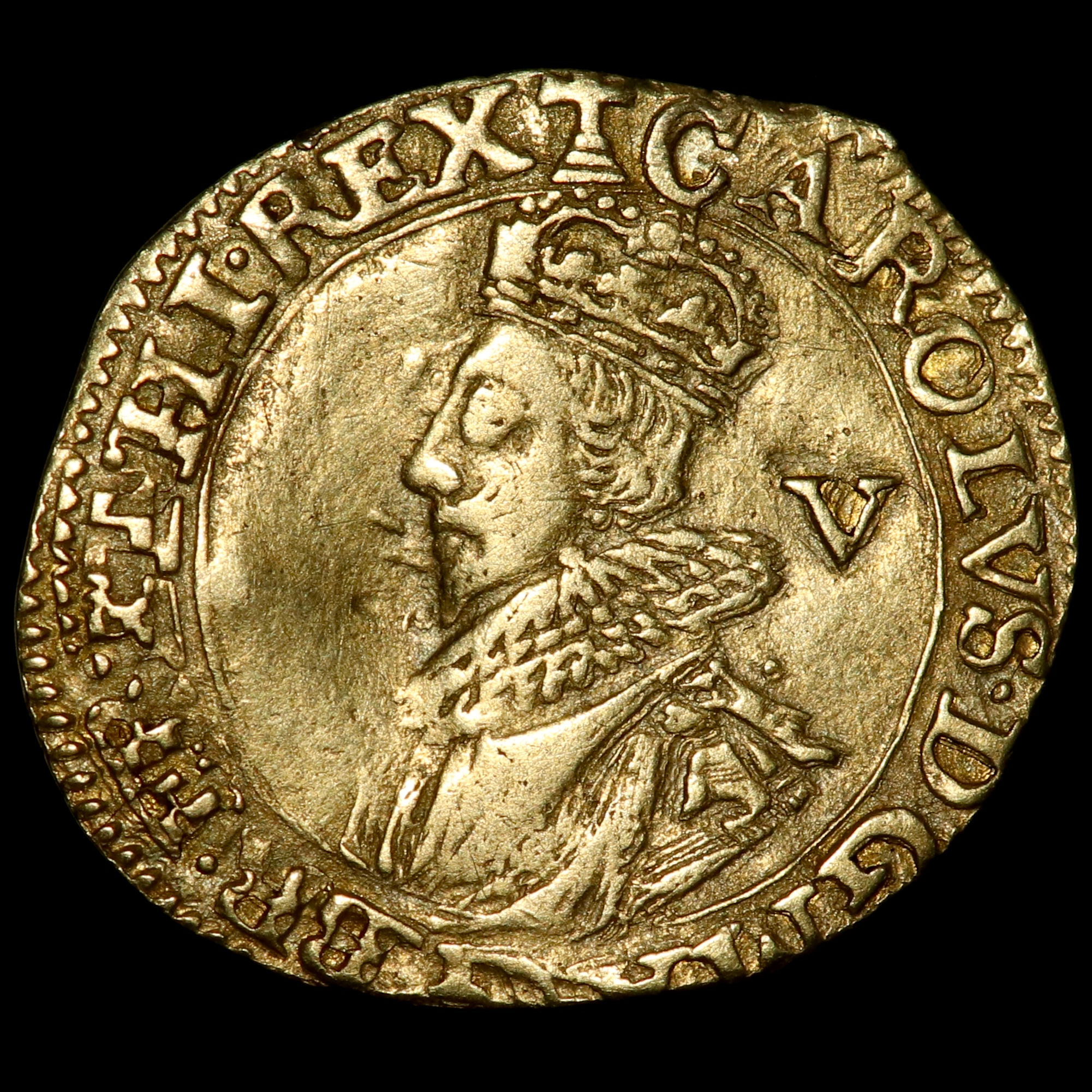 Charles I, 1625-49. Gold Crown, mm. Cross Calvary, 1625-6. Tower Mint.