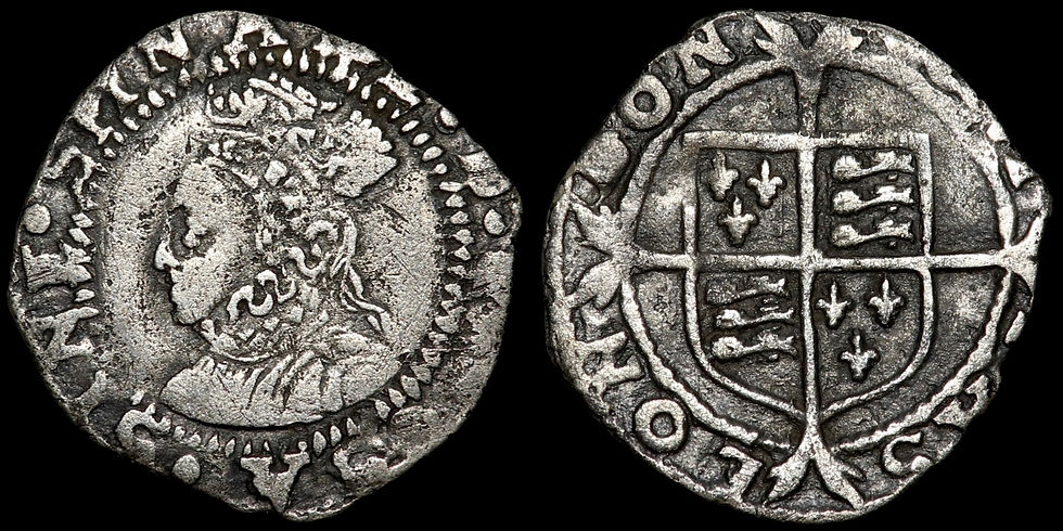Thumbnail: Elizabeth I, 1558-1603. Penny, mm. Cross Crosslet, 1560-61. Second Issue.