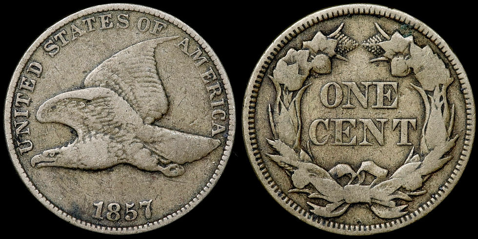 Thumbnail: America. One Cent, 1857. “Flying Eagle” Type.