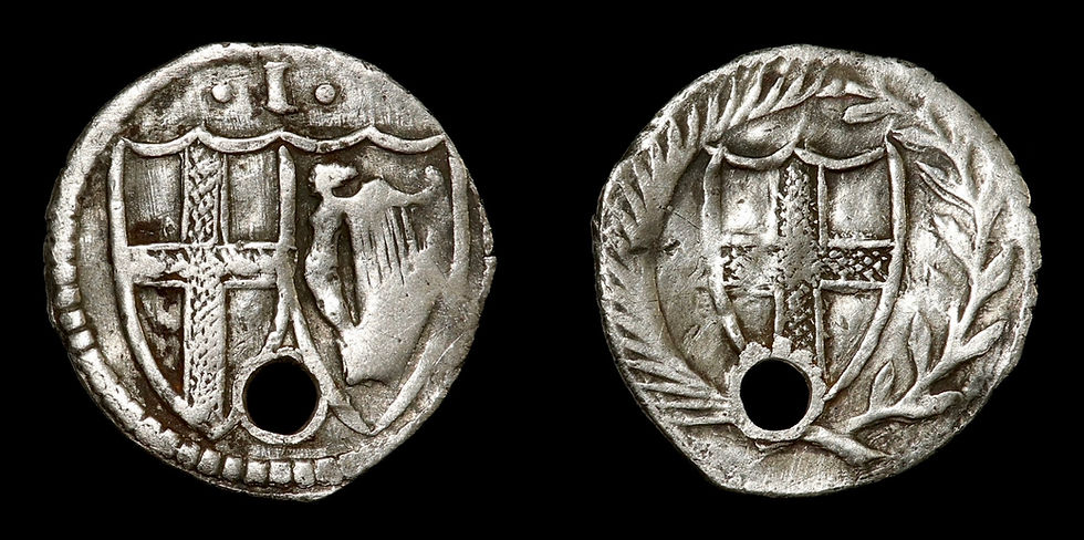 Thumbnail: Commonwealth Under Oliver Cromwell, 1649-60. Penny. Pierced.