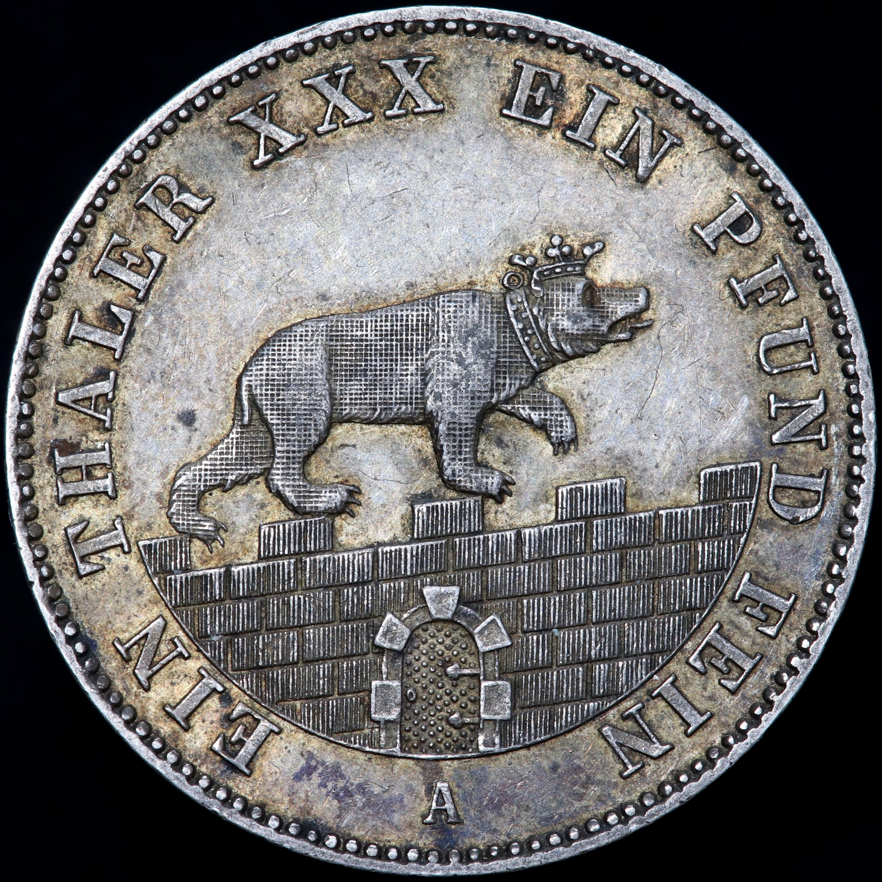 German States, Anhalt-Bernburg. 1 Thaler, 1861 A.