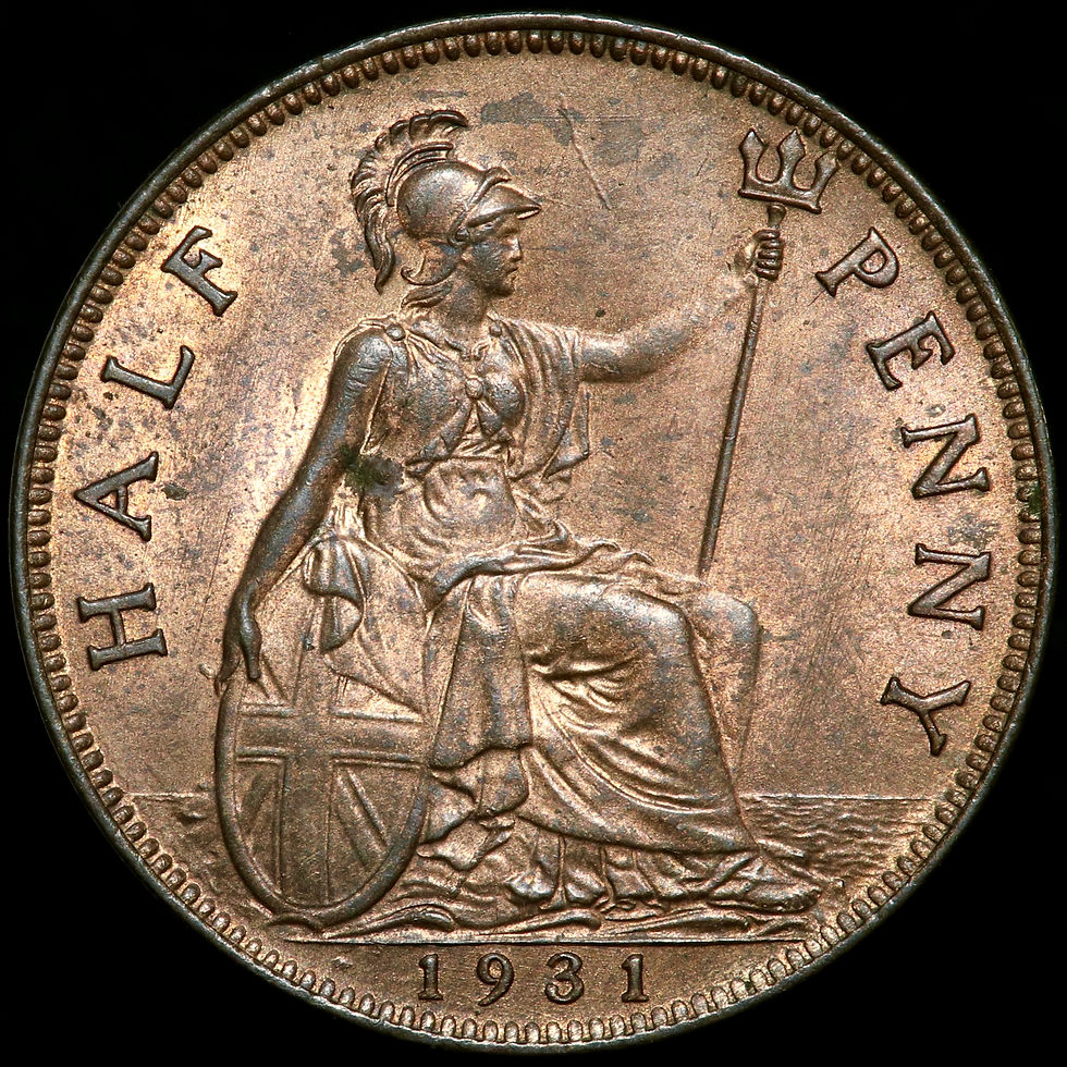 Thumbnail: George V, 1910-36. Halfpenny, 1931.